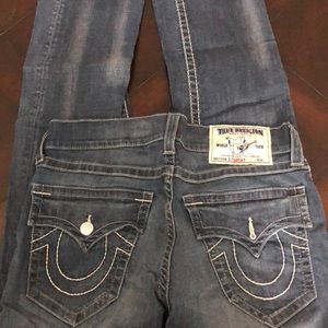 True Religion light wash blue jeans